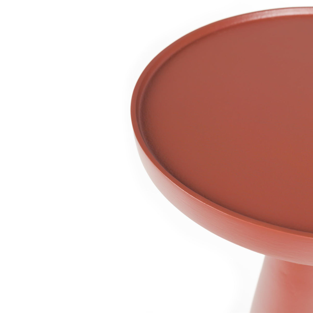   Red Aluminum Round Side Table | Oroa.com