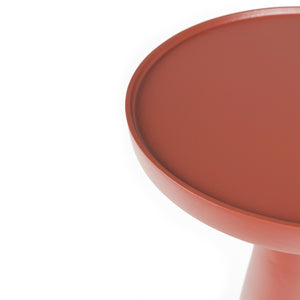   Red Aluminum Round Side Table | Oroa.com