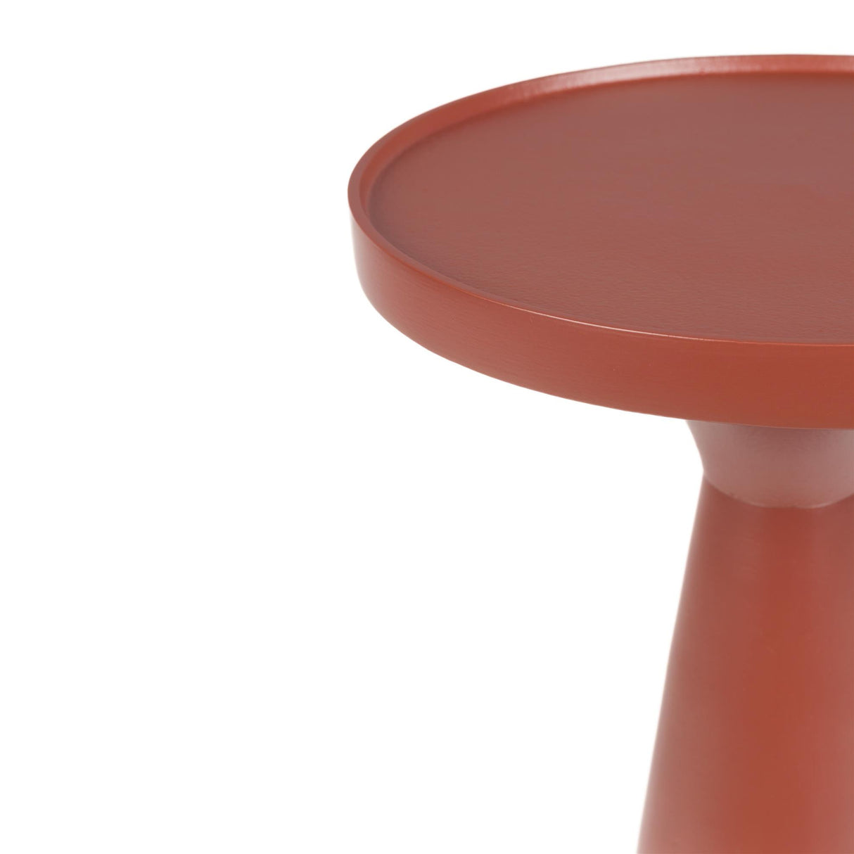   Red Aluminum Round Side Table | Oroa.com