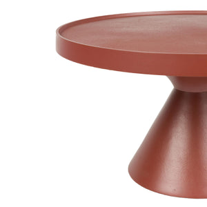   Red Aluminum Round Coffee Table | Oroa.com
