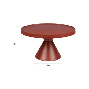   Red Aluminum Round Coffee Table | Oroa.com