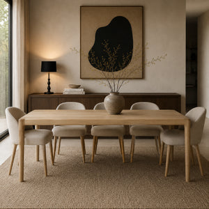   Modern European furniture - Natural Oak Rectangular Dining Table - www.oroa.com | Oroa.com