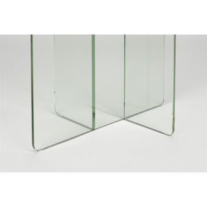   Modern European furniture - Glass Cross-Leg Side Table - www.oroa.com | Oroa.com