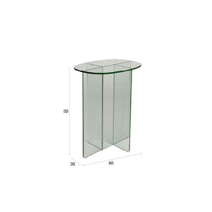   Modern European furniture - Glass Cross-Leg Side Table - www.oroa.com | Oroa.com