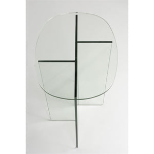   Modern European furniture - Glass Cross-Leg Side Table - www.oroa.com | Oroa.com