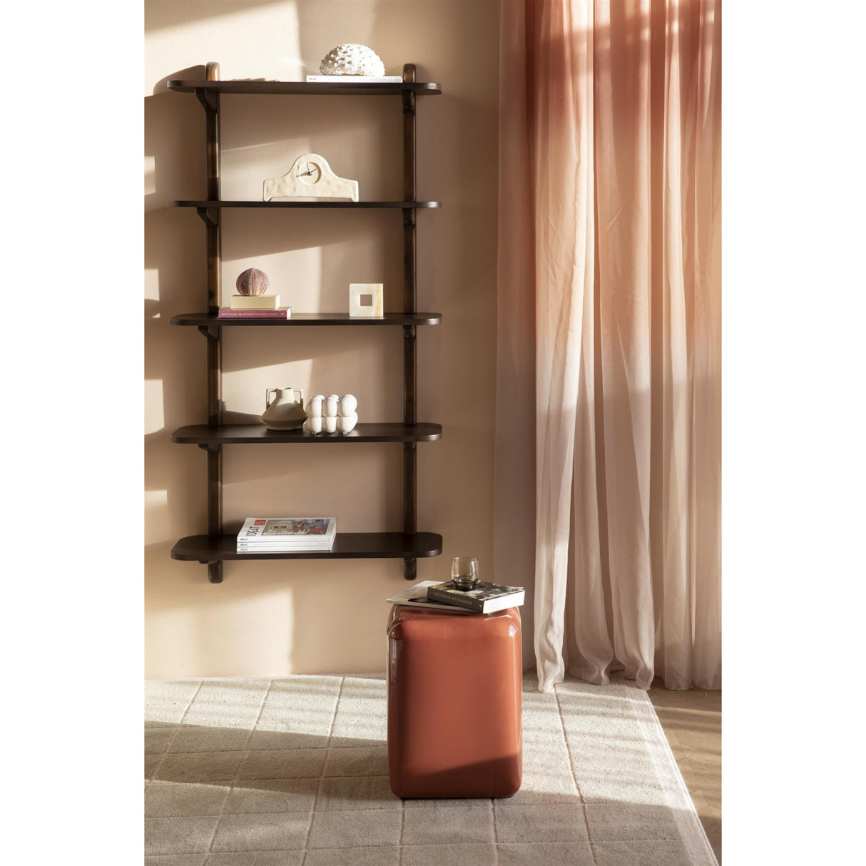   Modern furniture - Walnut Finished Ladder Shelf - www.oroa.com | Oroa.com