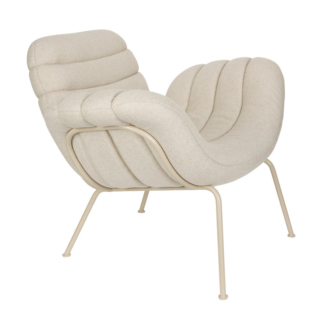 Curved Seat Channeled Lounge Chair | Zuiver Verte | Oroa.com