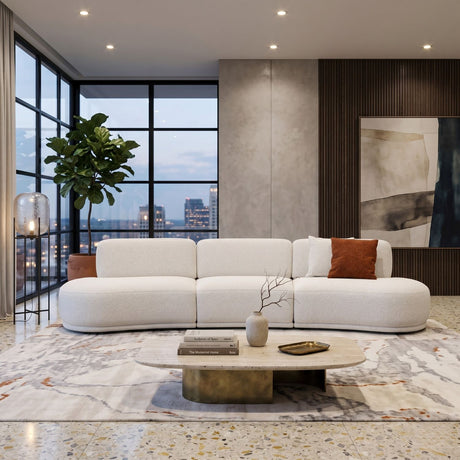   Modern European furniture - White 4,5-Seater Sofa - www.oroa.com | Oroa.com
