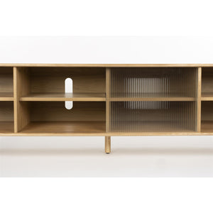   Oak Framed Glass Door Sideboard L | Oroa.com