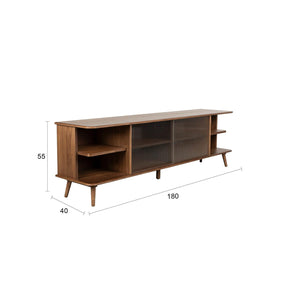   Oak Framed Glass Door Sideboard L | Oroa.com