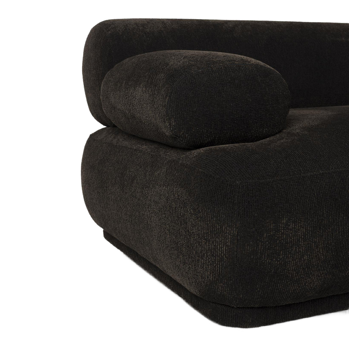   Modern furniture - Brown Ribbed Fabric Left Sofa - www.oroa.com | Oroa.com