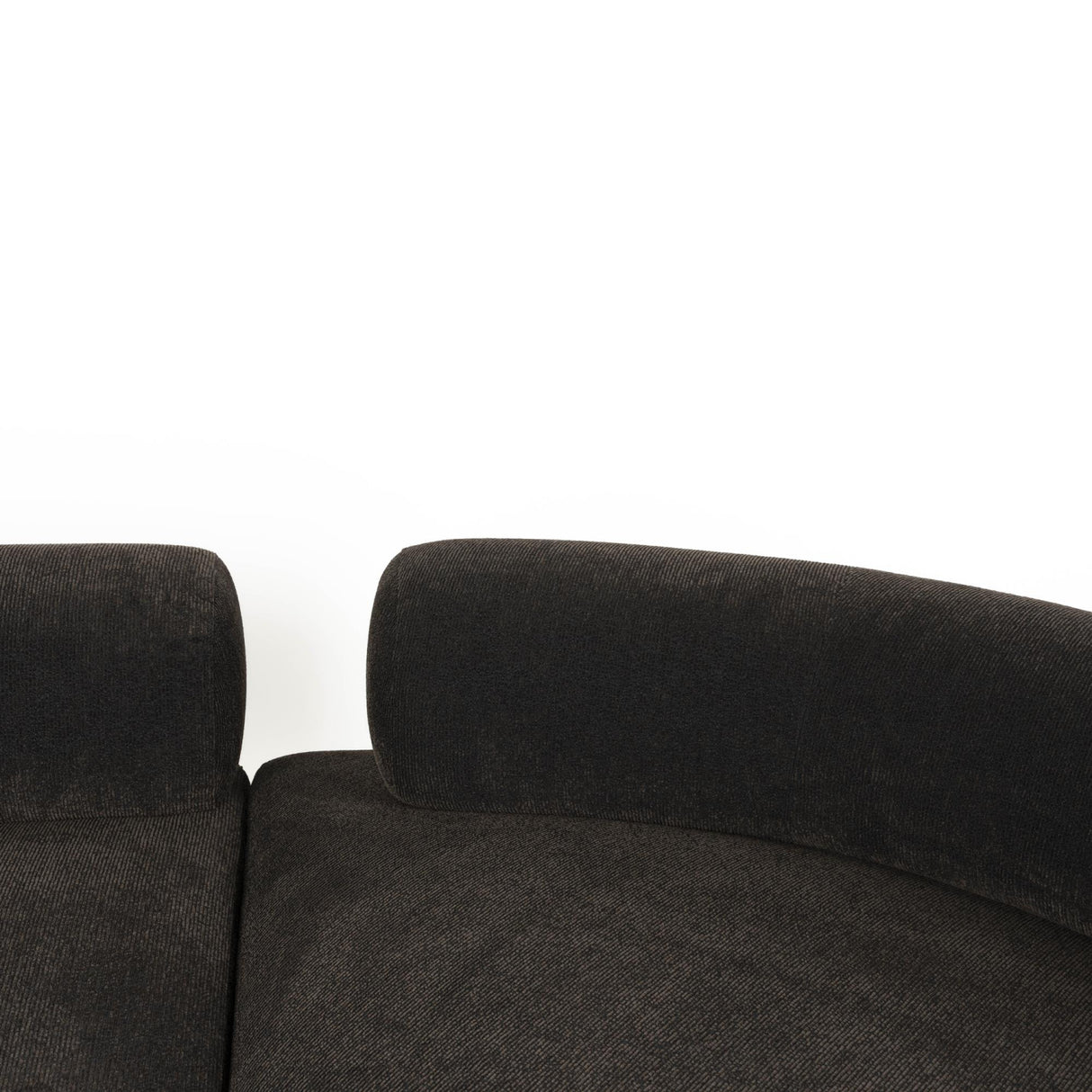   Modern furniture - Brown Ribbed Fabric Left Sofa - www.oroa.com | Oroa.com