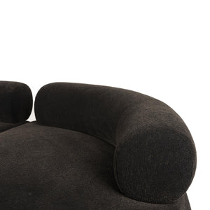   Modern furniture - Brown Ribbed Fabric Left Sofa - www.oroa.com | Oroa.com