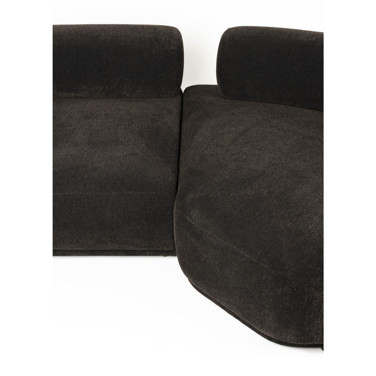   Modern furniture - Brown Ribbed Fabric Left Sofa - www.oroa.com | Oroa.com