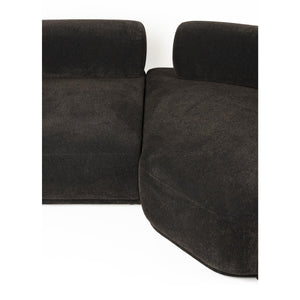   Modern furniture - Brown Ribbed Fabric Left Sofa - www.oroa.com | Oroa.com