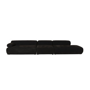   Modern furniture - Brown Ribbed Fabric Right Sofa - www.oroa.com | Oroa.com