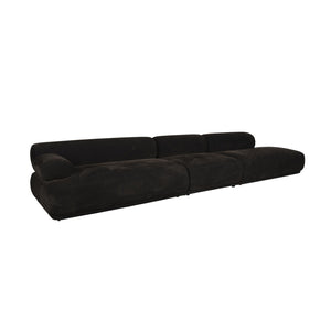   Modern furniture - Brown Ribbed Fabric Right Sofa - www.oroa.com | Oroa.com