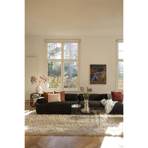   Modern furniture - Brown Ribbed Fabric Right Sofa - www.oroa.com | Oroa.com