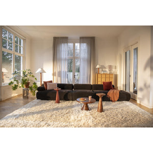   Modern furniture - Brown Ribbed Fabric Right Sofa - www.oroa.com | Oroa.com