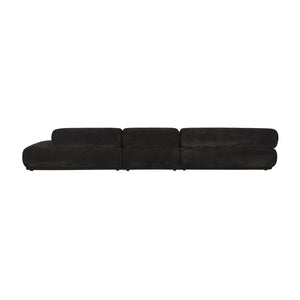   Modern furniture - Brown Ribbed Fabric Right Sofa - www.oroa.com | Oroa.com