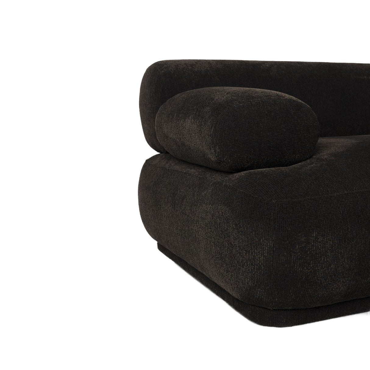   Modern furniture - Brown Ribbed Fabric Right Sofa - www.oroa.com | Oroa.com