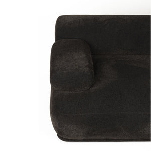   Modern furniture - Brown Ribbed Fabric Right Sofa - www.oroa.com | Oroa.com