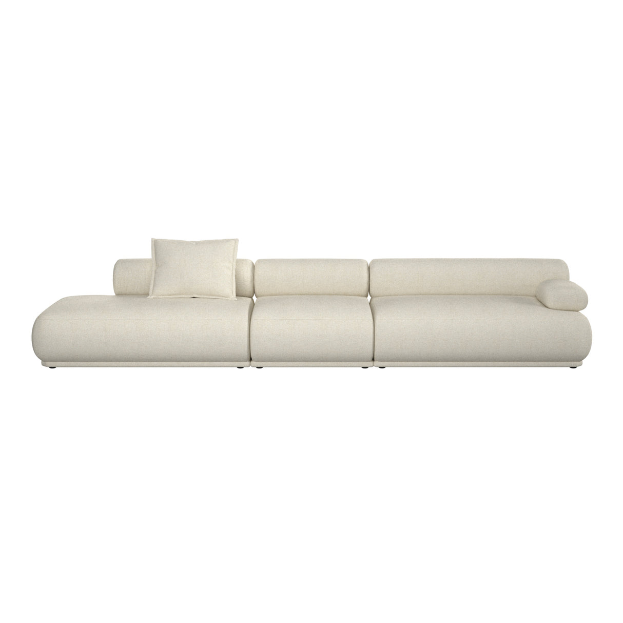   Modern furniture - Brown Ribbed Fabric Right Sofa - www.oroa.com | Oroa.com