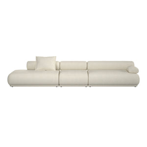   Modern furniture - Brown Ribbed Fabric Right Sofa - www.oroa.com | Oroa.com