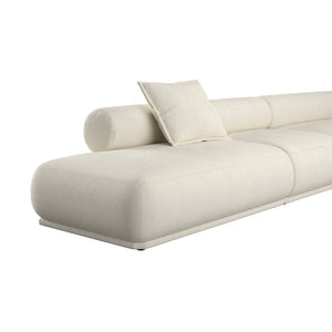   Modern furniture - Brown Ribbed Fabric Right Sofa - www.oroa.com | Oroa.com