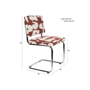   Modern European furniture - Retro Patterned Cantilevered Dining Chairs (2) - www.oroa.com | Oroa.com