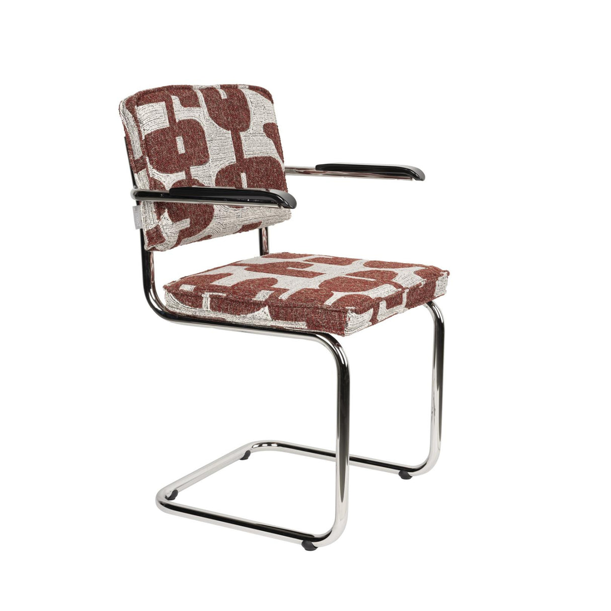   Modern furniture - Retro Patterned Cantilevered Dining Armchairs (2) - www.oroa.com | Oroa.com