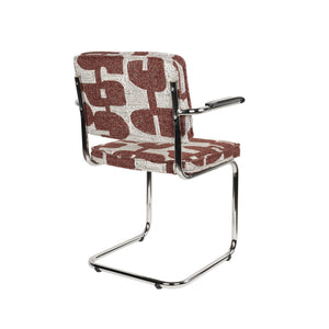   Modern furniture - Retro Patterned Cantilevered Dining Armchairs (2) - www.oroa.com | Oroa.com