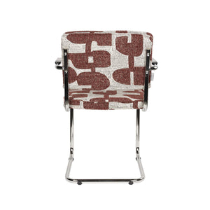   Modern furniture - Retro Patterned Cantilevered Dining Armchairs (2) - www.oroa.com | Oroa.com