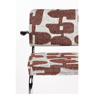   Modern furniture - Retro Patterned Cantilevered Dining Armchairs (2) - www.oroa.com | Oroa.com