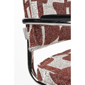   Modern furniture - Retro Patterned Cantilevered Dining Armchairs (2) - www.oroa.com | Oroa.com