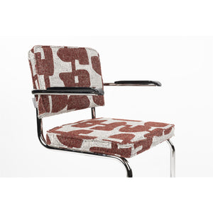   Modern furniture - Retro Patterned Cantilevered Dining Armchairs (2) - www.oroa.com | Oroa.com