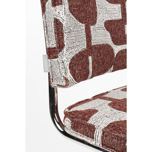   Modern furniture - Patterned Fabric Cantilevered Dining Chairs (2) - www.oroa.com | Oroa.com