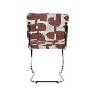   Modern furniture - Patterned Fabric Cantilevered Dining Chairs (2) - www.oroa.com | Oroa.com