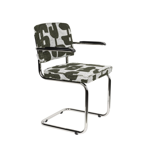 Modern furniture - Retro Patterned Cantilevered Dining Armchairs (2) - www.oroa.com