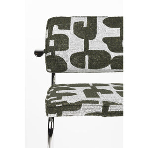   Modern furniture - Retro Patterned Cantilevered Dining Armchairs (2) - www.oroa.com | Oroa.com