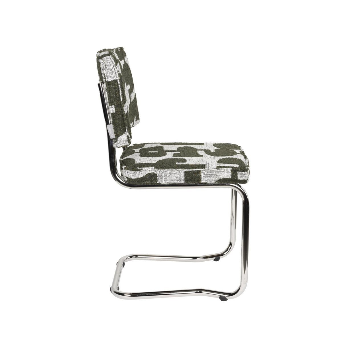  Modern furniture - Patterned Fabric Cantilevered Dining Chairs (2) - www.oroa.com | Oroa.com