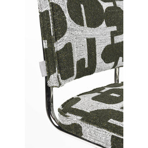   Modern furniture - Patterned Fabric Cantilevered Dining Chairs (2) - www.oroa.com | Oroa.com