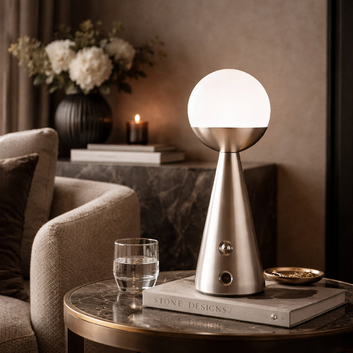   Steel Base Cordless Table Lamp | Oroa.com