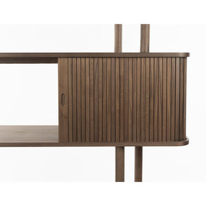   Wooden Sliding Door 5-Layer Bookcase | Oroa.com