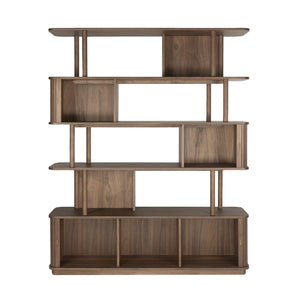   Wooden Sliding Door 5-Layer Bookcase | Oroa.com