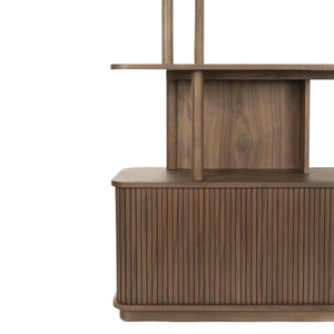   Wooden Sliding Door 5-Layer Bookcase | Oroa.com