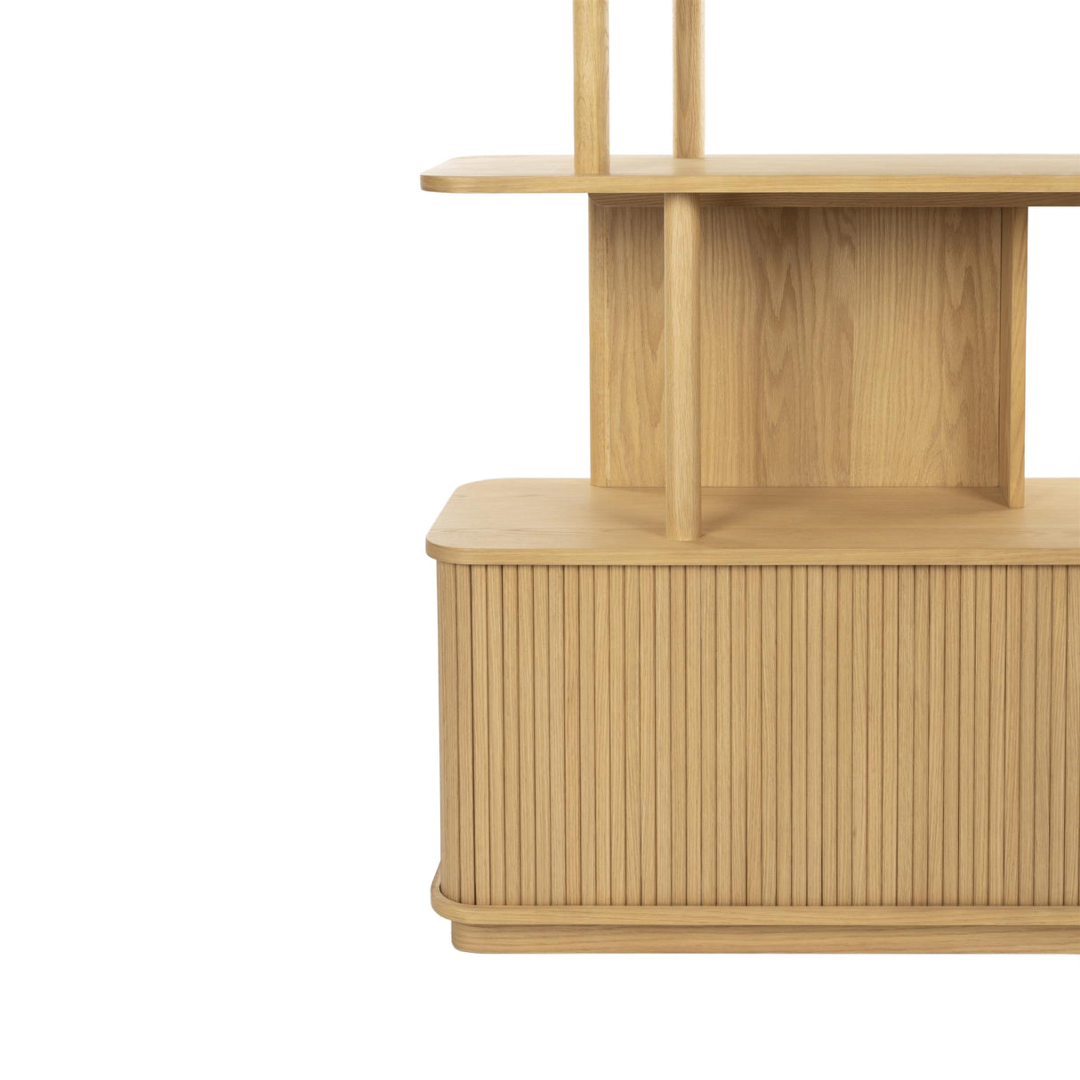   Wooden Sliding Door 5-Layer Bookcase | Oroa.com