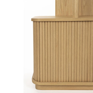   Wooden Sliding Door 5-Layer Bookcase | Oroa.com