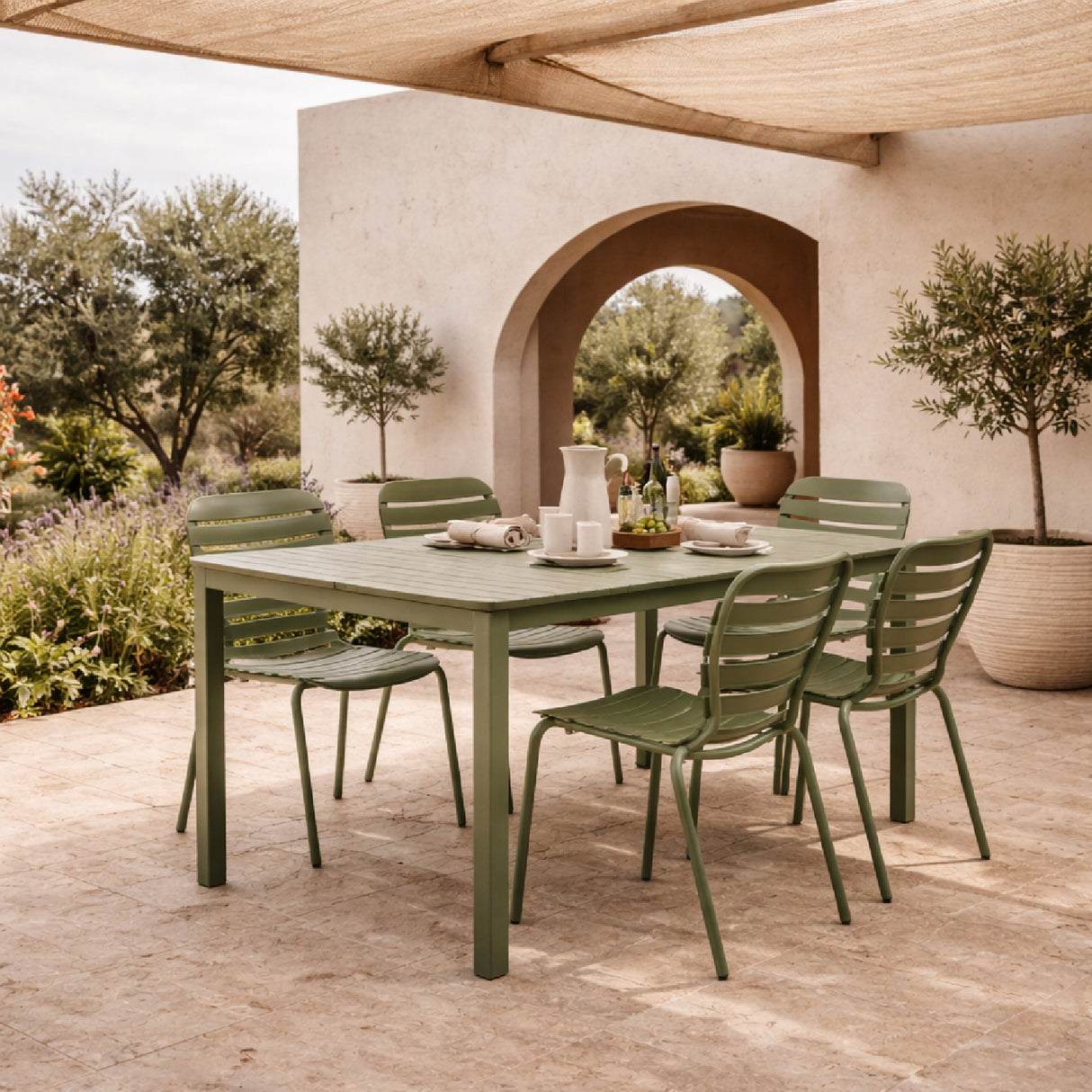   Aluminum Outdoor Garden Table & Chair Set (2) | Oroa.com