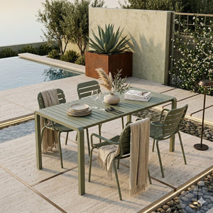   Aluminum Garden Table & Armchair Set (4) | Oroa.com